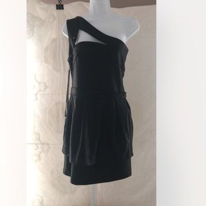 Caribbean queen black one shoulder BCBG like dress NWT